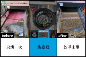 集塵器 烘前烘後